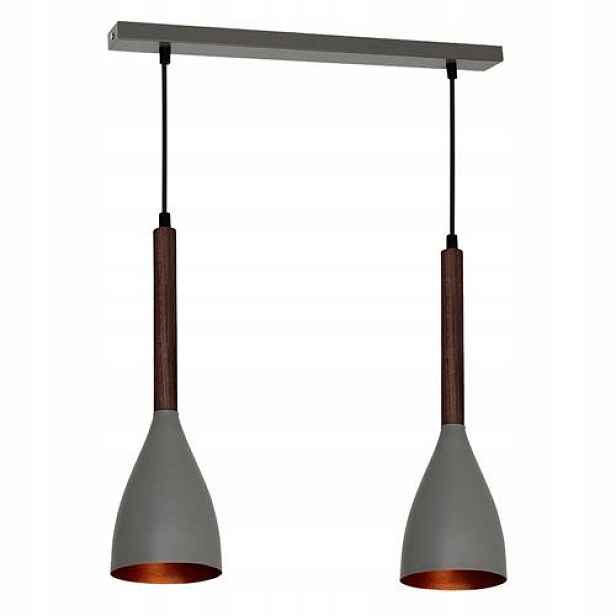 Lustr Muza II Grey/Gold, Dark Wood Luminex