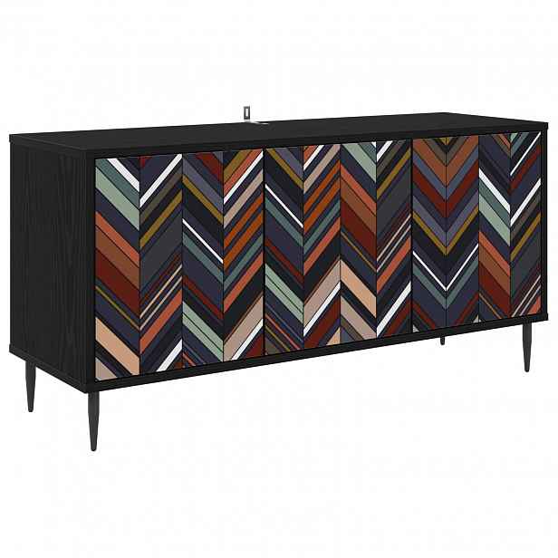 vidaXL Televizní skříň OMMEN 102 x 33 x 51 cm Černý dub