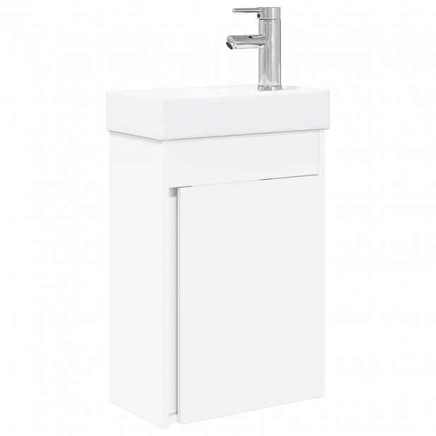 vidaXL Koupelnová skříňka s baterií Bílá 40,5 x 22,5 x 62 cm