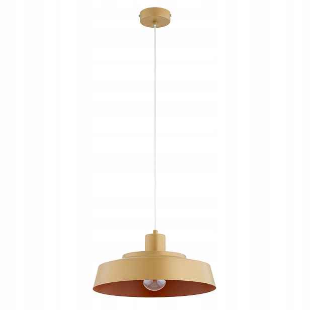 Závěsná lampa Delta zlatá Alfa E27 15W, moderní design, kov
