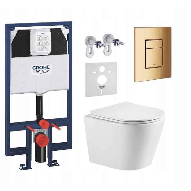 7v1 Sada Wc, Stelaz Grohe Slim Wc Mísa Imprese Tornado Tlačítko
