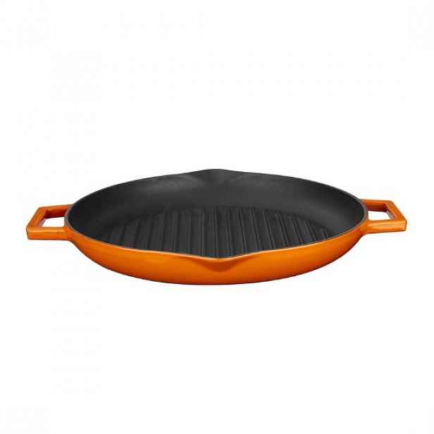 Grilovací pánev, 26 cm, litina, barva oranžová - značka LAVA