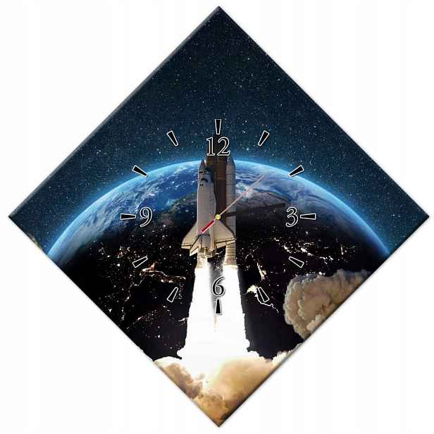 Hodiny 56x56 Start rakety do vesmíru