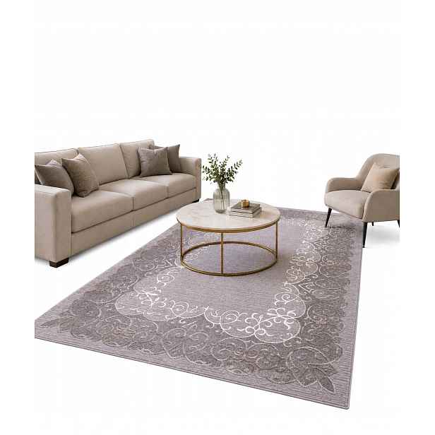 Koberec do obývacího pokoje do ložnice Moderní Měkký 80 x 150 šedý Modny Gloss