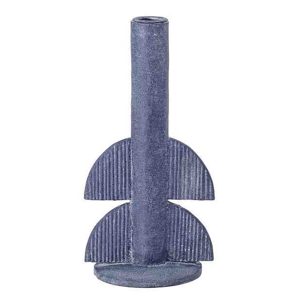 Modrý svícen Bloomingville Bess, výška 22 cm