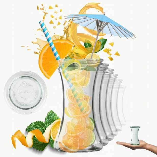 Sklenice Weck 200 ml sklenice ozdobné Deli koření víko sklo 12 Ks