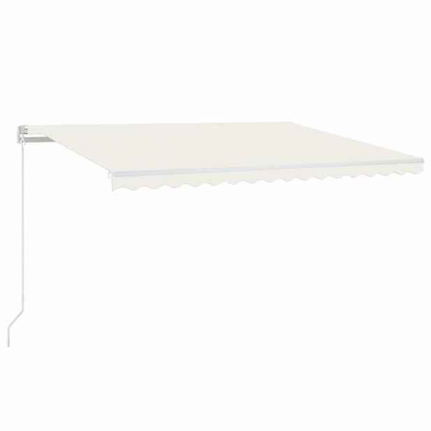 vidaXL Automatická zatahovací markýza 450 x 300 cm krémová