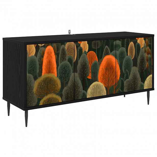 vidaXL Televizní skříň ZAANDAM 102 x 33 x 51 cm Černý dub