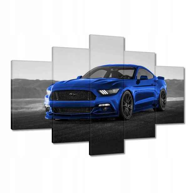 Obrazy 120x80 Modrý Ford Mustang