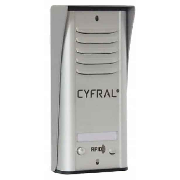 Analogový vnější panel Cyfral 1-místný Cosmo R1 stříbrný