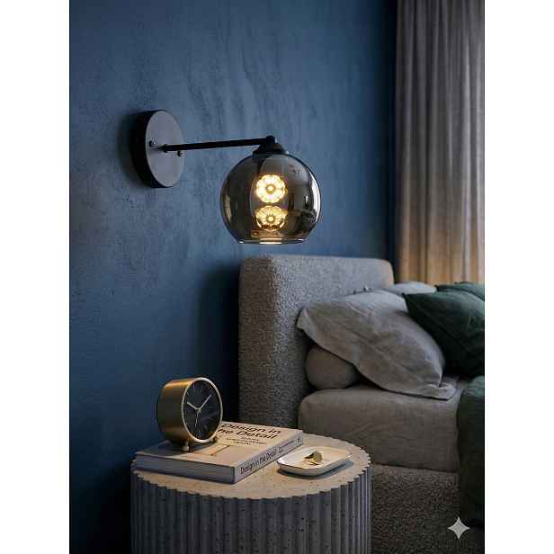 Euro-Lamp Nástěnné svítidlo Uno Černá Stínidlo chromová kulička 1X60 Výrobce