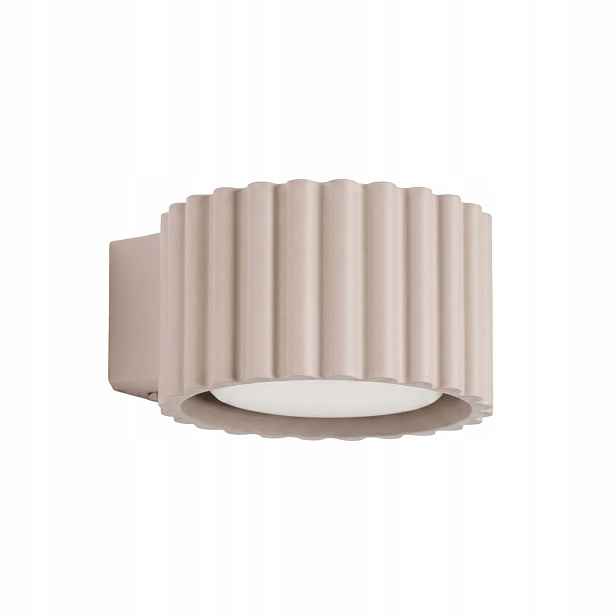 Nástěnné svítidlo Aura taupe kulatý rýhované 1xGX53 10W Sollux Lighting