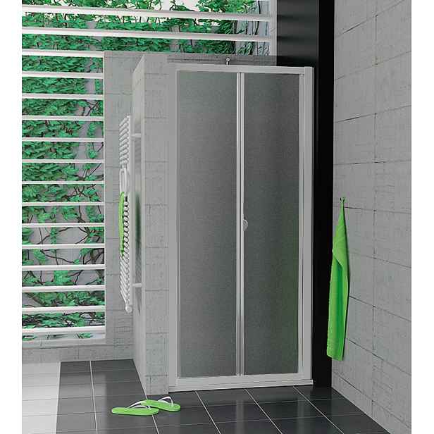 SanSwiss TOPK 0750 01 22 Zalamovací dveře 75 cm, matný elox/durlux