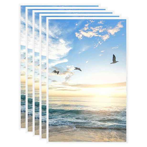 vidaXL Fotorámečky koláž 5 ks na zeď nebo stůl bílé 13 x 18 cm MDF