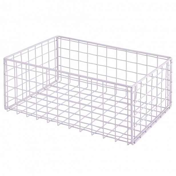 Butlers DEPOSIT Úložný kovový koš 30 x 20 cm - sv. fialová