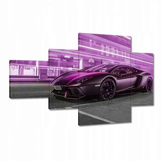 Obrazy 130x80 Fialové sportovní auto
