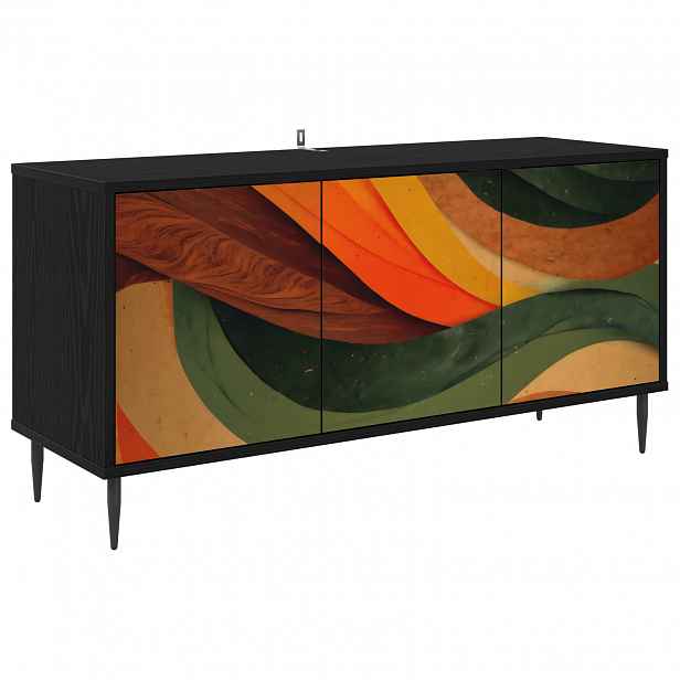 vidaXL Televizní skříň BONN 102 x 33 x 51 cm Černý dub