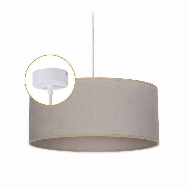 Závěsná lampa Cerlux Béžová Soft s látkovým stínidlem 35 cm Klosz 1x E27