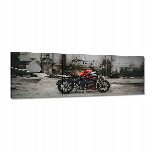 Hodiny 90x30 Červené Ducati Motocykl
