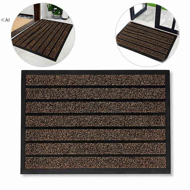 Vnější Stěrač Pod Dveře 60 x 90 Podložka Do Bot Velká Hnědá