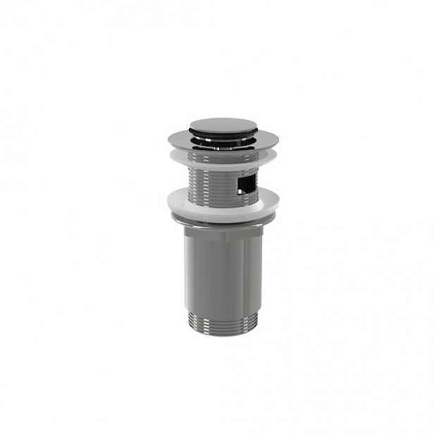Alca Výpust umyvadlová CLICK/CLACK G 5/4" s přepadem, malá zátka, kov, chrom-lesk A391
