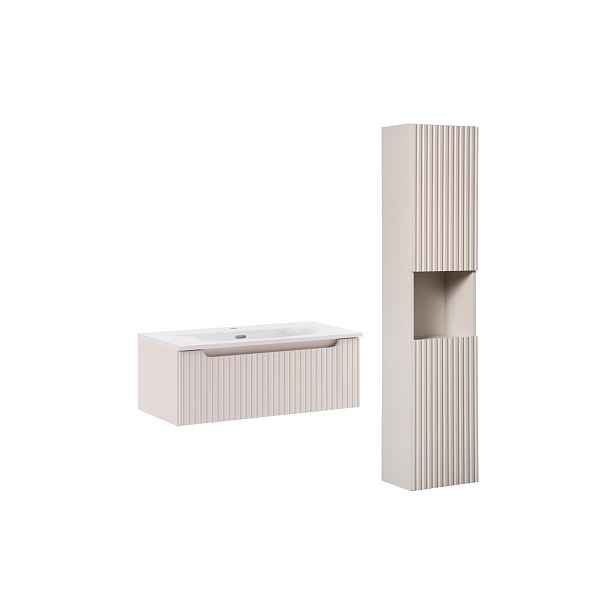 Comad Koupelnová sestava Nova Cashmere II se zápustným umyvadlem a skříňkami 80 cm kašmírová