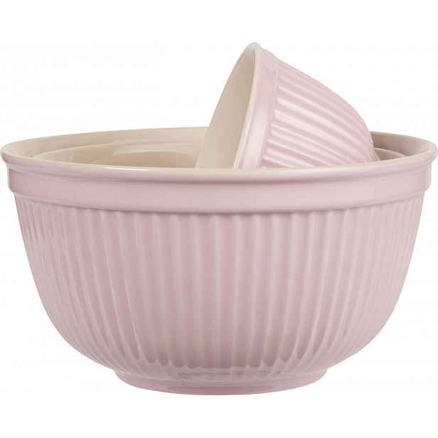 IB Laursen Růžové keramické mísy MYNTE ENGLISH ROSE, set 3 ks