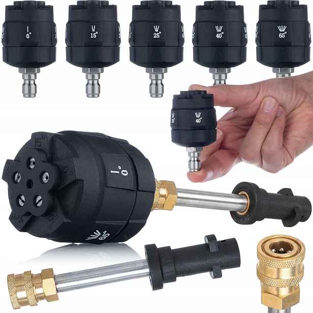 Tryska 6V1 Adaptér Bajonet 1/4 Pro Karcher K2 K3 K4 K5 K6 K7 Nastavitelný Filtr