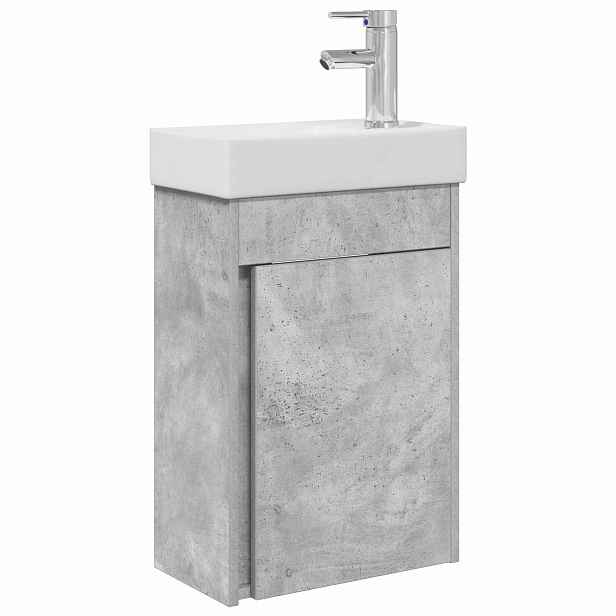 vidaXL Koupelnová skříňka s baterií Betonově šedá 40,5 x 22,5 x 62 cm