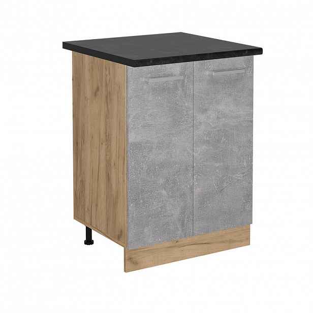 Vicco SPODNÍ SKŘÍŇKA KUCHYŇSKÉ LINKY R-Line Beton 60 cm , PD Antracit