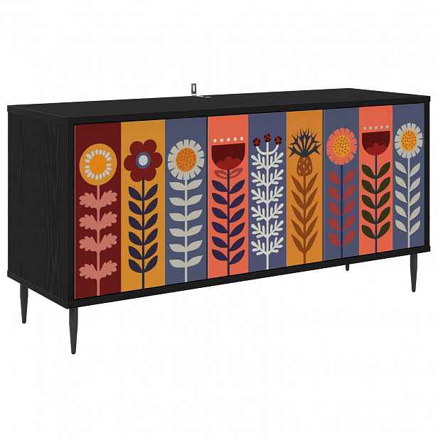 vidaXL Televizní skříň ESSEN 102 x 33 x 51 cm Černý dub