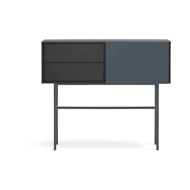 Černo-antracitový konzolový stolek 35x110 cm Nube – Teulat