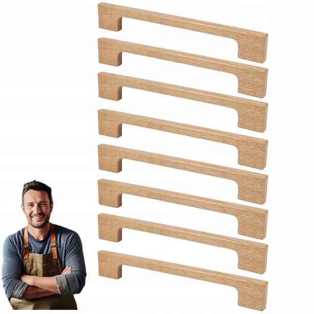 Nábytková úchytka dřevěná Melvin 160 mm dubová 8 ks