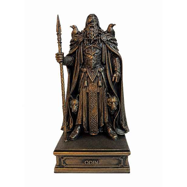 Soška Odin 24 cm bronzová severský bůh Viking ezoterika mytologie magie