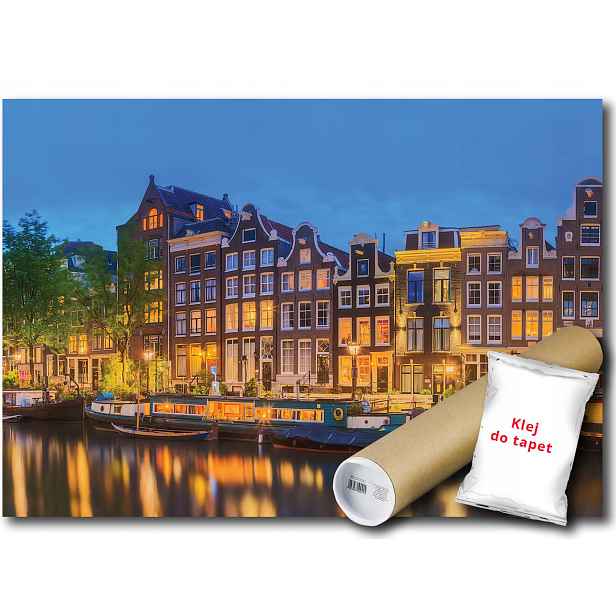 Vinylová fototapeta Amsterdam město domy architektura výhled 152x104