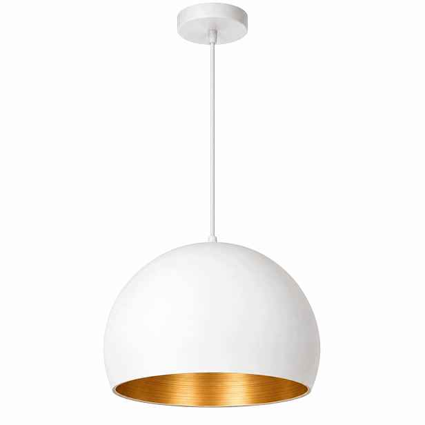 Závěsná stropní lampa Paco Home John bílá zlatá 36 cm E27 moderní