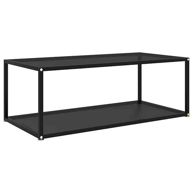 vidaXL Konferenční stolek černý 100 x 50 x 35 cm tvrzené sklo