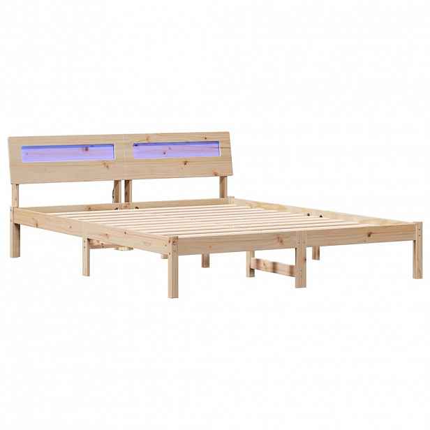 vidaXL Rám postele s čelo Hnědá 150 x 200 cm Masivní borové dřevo