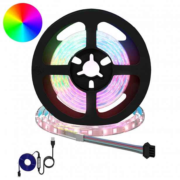 vidaXL LED pás 2 ks Černá a průhledná Měď a plast