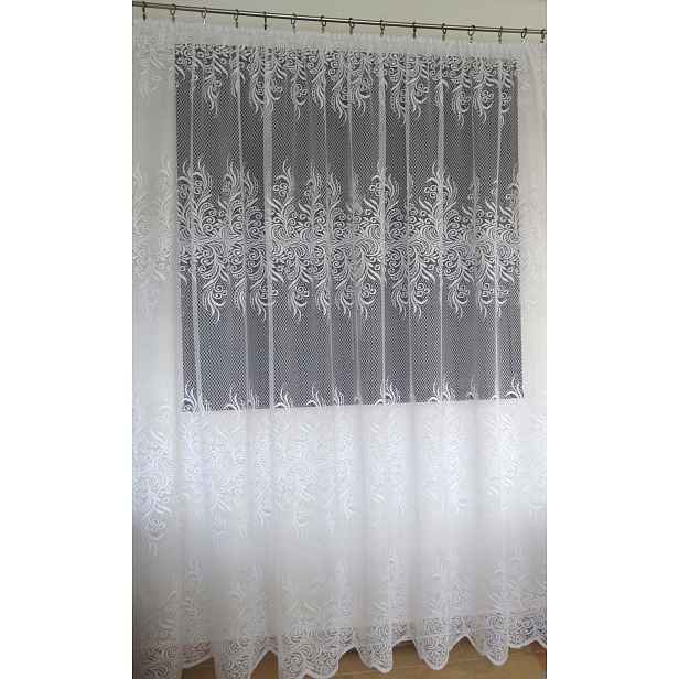 Mg Záclona žakár 4562 Bílá 250x250 cm Hotová S Páskou M