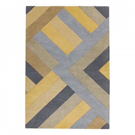 Šedo-žlutý koberec Asiatic Carpets Big Zig, 120 x 170 cm