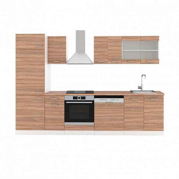 Vicco KUCHYŇSKÝ KOUT R-Line Sonoma/bílá 300 cm , PD Dub