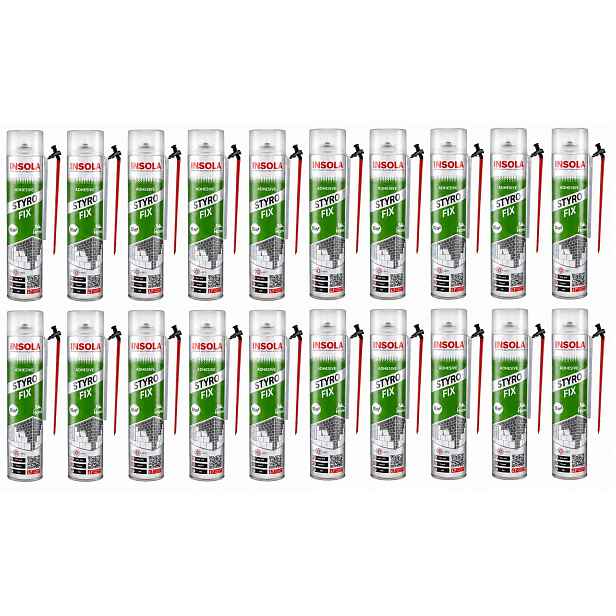 Lepidlo Na Polystyren Pěnové lepidlo Insola Styro Fix 20 kusů pro Eps Xps Silné