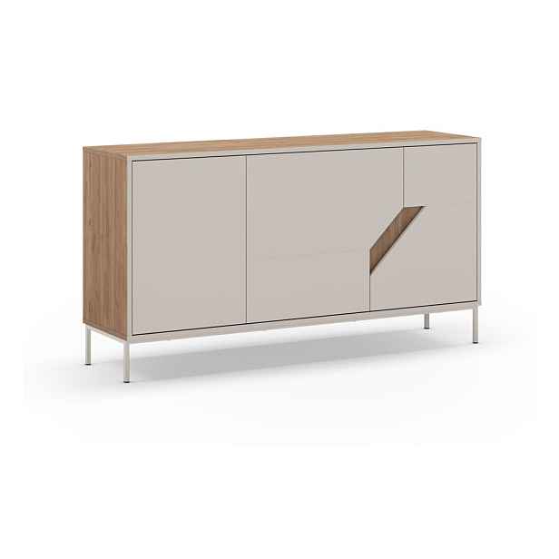 Komoda v dekoru dubu v krémovo-přírodní barvě 150x80x40 cm Lilou – Marckeric
