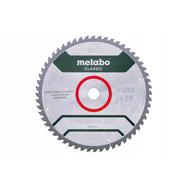 Metabo Kotoučová Pila „precision Cut Wood“ 305X30 mm 56 Zubů Wz 5° Záporná