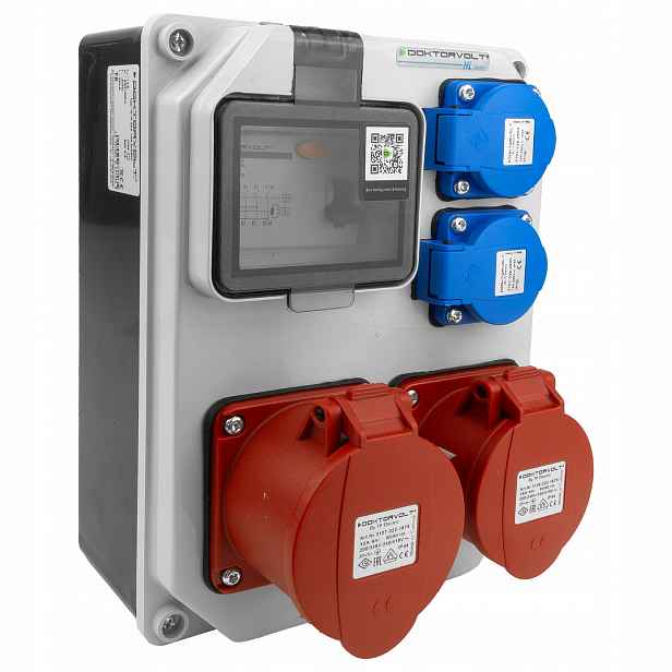 Stavební rozvaděč 16A 32A 2x230V chráněný elektrickým rozvaděčem