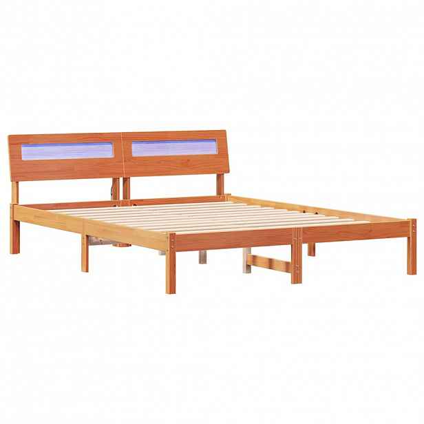 vidaXL Rám postele Voskově hnědá 150 x 200 cm Masivní borové dřevo