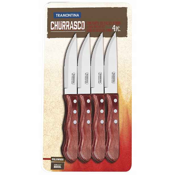 Tramontina 4x Nože na steaky Bordo Jumbo Churrasco