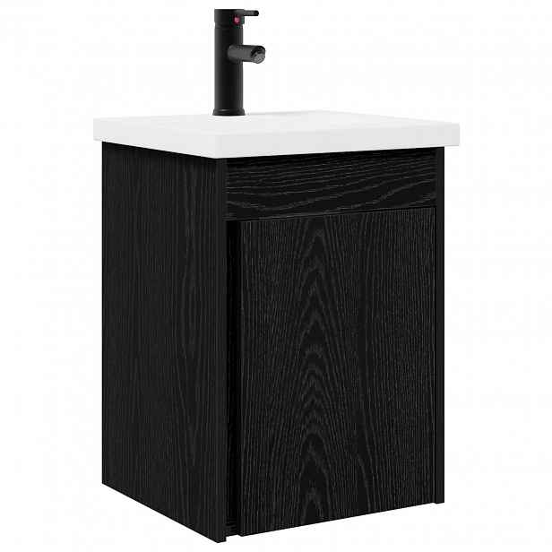vidaXL Koupelnová skříňka s baterií Černý dub 42 x 40 x 74,5 cm