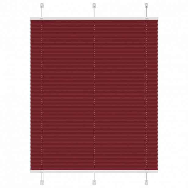 vidaXL Plisovaná roleta Bordeauxská červená 105x150 cm Šířka látky